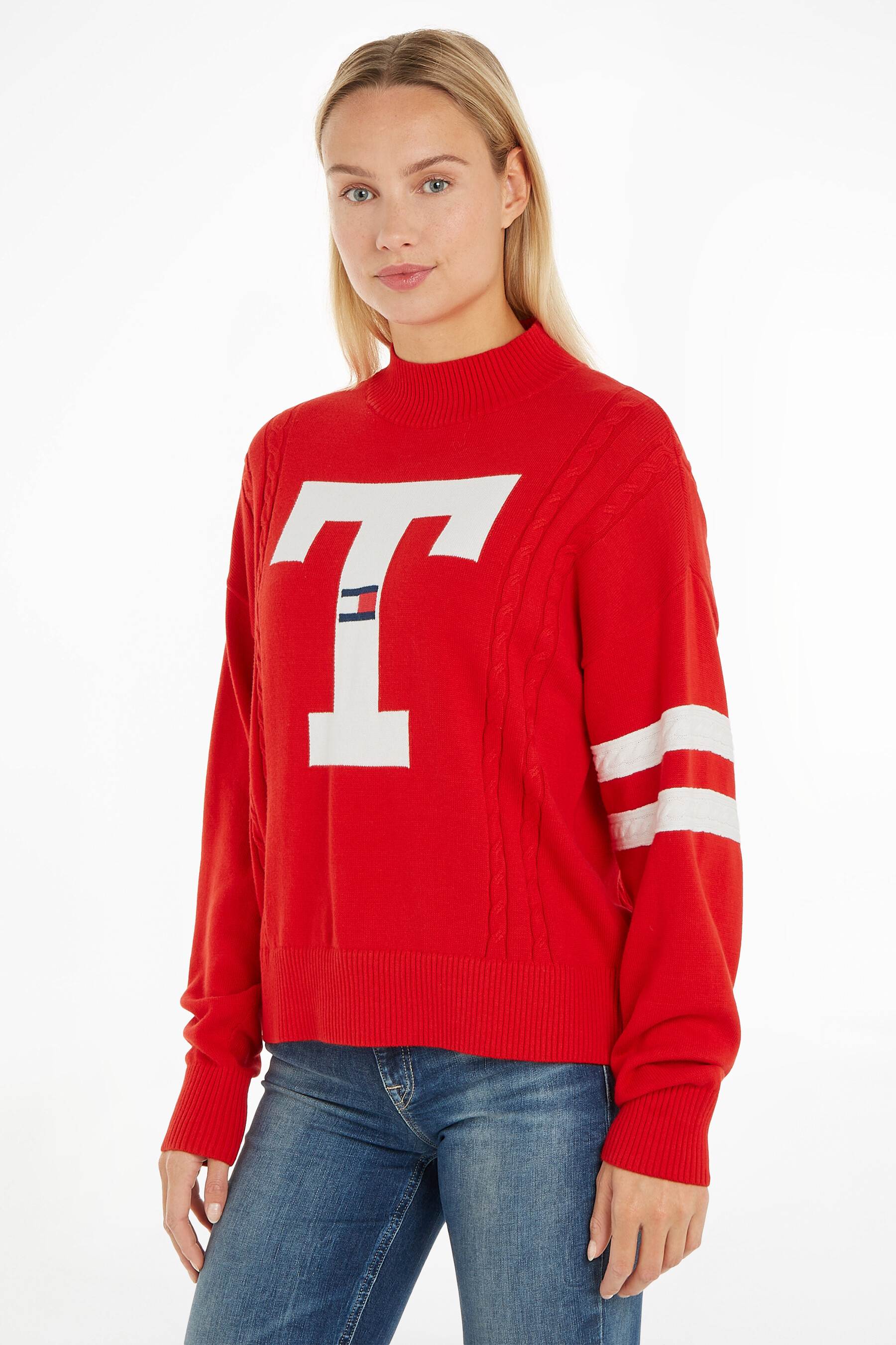 Tommy jeans sweater discount rood